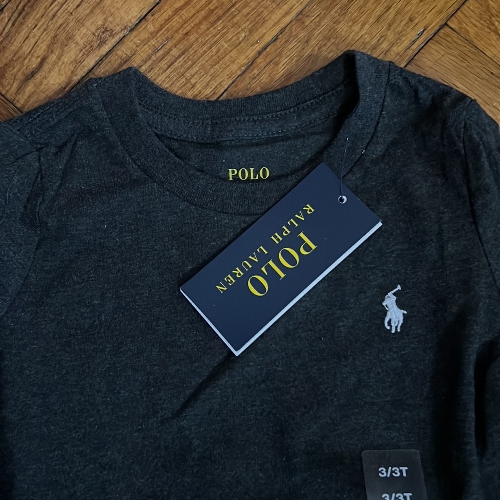NWT Polo Ralph Lauren kids gray long sleeve size: 3T - Picture 2 of 8